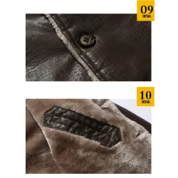 ChaquetasCálida chaqueta de cuero con pelo.