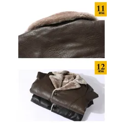 Warme leren jas met bontJassen