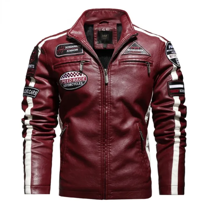 ChaquetasCazadora corta de cuero - parches decorativos