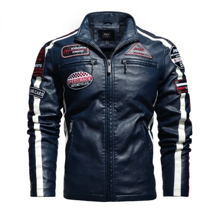 ChaquetasCazadora corta de cuero - parches decorativos