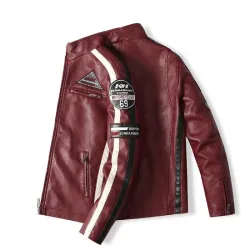 ChaquetasCazadora corta de cuero - parches decorativos