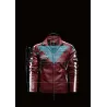 Short leather jacket - decorative patchesJackets