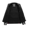 Short leather jacket - decorative patchesJackets