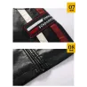 Short leather jacket - decorative patchesJackets