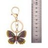 Gold keychain with a crystal butterflyKeyrings