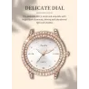 SUNKTA - montre à quartz élégante avec cristaux - or rose