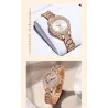 SUNKTA - montre à quartz élégante avec cristaux - or rose