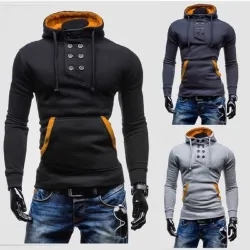 Warme hoodie - met kraagknopenHoodies & Sweaters