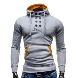 Warm hoodie - with collar buttonsHoodies & Sweatshirt