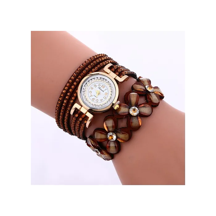 Pulseira de cristal multicamadas - com relógio
