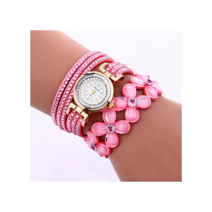 Pulseira de cristal multicamadas - com relógio