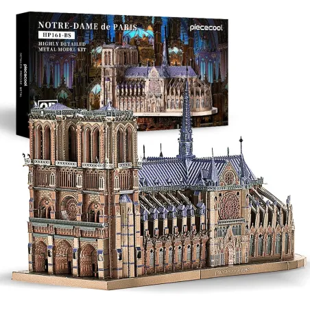 3D metallpuslespill - Notre Dame-katedralen - DIY-modell - byggesett