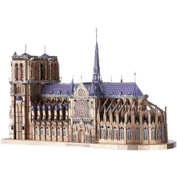 3D metal puzzles - Notre Dame Cathedral - DIY model - building kitMetal