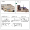 3D metallpuslespill - Notre Dame-katedralen - DIY-modell - byggesett