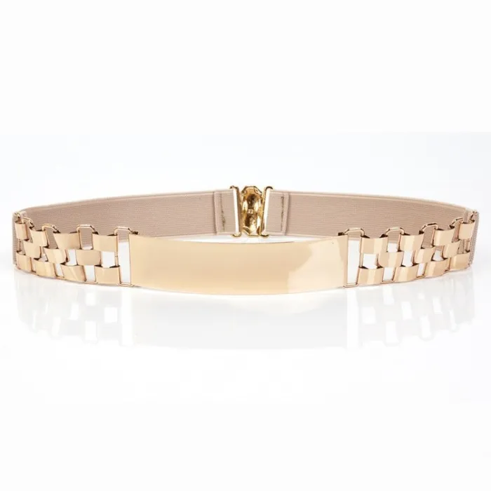 CinturonesCinturón elástico de moda - con decoración de metal dorado