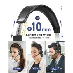 Mpow HC6 - USB bedrade headset - koptelefoon met microfoon - 3,5 mmOor- & hoofdtelefoons