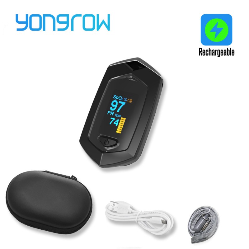 Yongrow – medizinisches digitales Fingerspitzen-Oximeter – Puls-/Blutsauerstoff-/Sättigungsmessgerät – SPO2 PR-Monitor