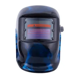 Masque de soudage à assombrissement automatique - LCD - tête de mort bleue