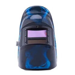 Masque de soudage à assombrissement automatique - LCD - tête de mort bleue