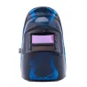 Masque de soudage à assombrissement automatique - LCD - tête de mort bleue