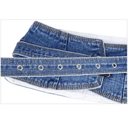 Mode bredt denimbælte