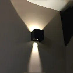 Fyrkantig LED-vägglampa - justerbar - IP65 vattentät - AC85-265V - 6W