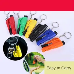 Mini marteau d'urgence de sécurité 3 en 1 - coupe-ceinture - brise-vitre