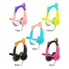 Casque oreilles de chat lumineux - casque filaire - avec microphone