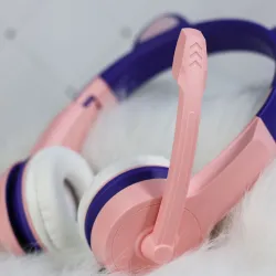 Casque oreilles de chat lumineux - casque filaire - avec microphone
