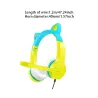 Casque oreilles de chat lumineux - casque filaire - avec microphone