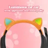 Cuffie luminose con orecchie di gatto - cuffie cablate - con microfono
