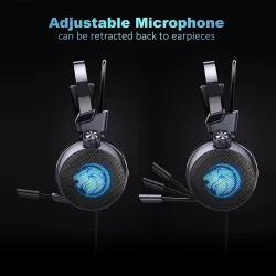 ZOP N43 - spillhodetelefoner - headset med mikrofon / LED-lys