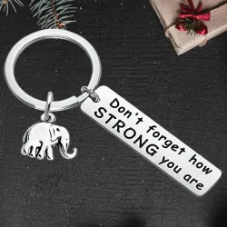 Glöm inte hur stark du är - elefantnyckelring