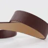 Vintage lærbelte - med utskåret metallspenne