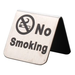 Double sided sign - NO SMOKING - stainless steel