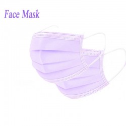 Máscaras faciais/bucais descartáveis - 3 camadas - anti-pó - anti-bacteriano - roxo