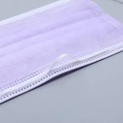 Engångs ansikts-/munmasker - 3 lager - antidamm - antibakteriell - lila