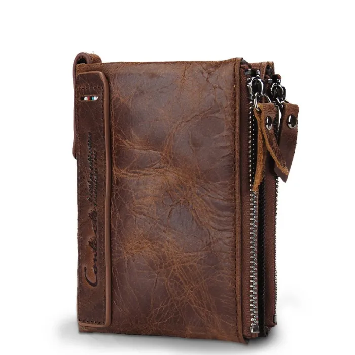 Carteira masculina de couro legítimo