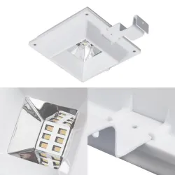 Solar udendørs lampe - PIR bevægelsessensor - vandtæt - 6 LED