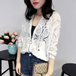 ChaquetasChaqueta de encaje de manga larga - con cremallera