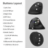 M618 - 2.4GHZ - mini souris verticale sans fil - Bluetooth 4 - double mode - rechargeable - silencieuse