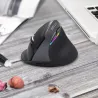 M618 - 2.4GHZ - mini souris verticale sans fil - Bluetooth 4 - double mode - rechargeable - silencieuse