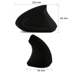 Ergonomic vertical wireless mouse - USB - optical - 1600 DPI 6D - with LED lightMouses