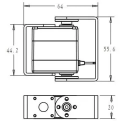 25kg / RDS3225 - servo numérique robot - arduino - engrenage en métal - avec montage en U droit long / court