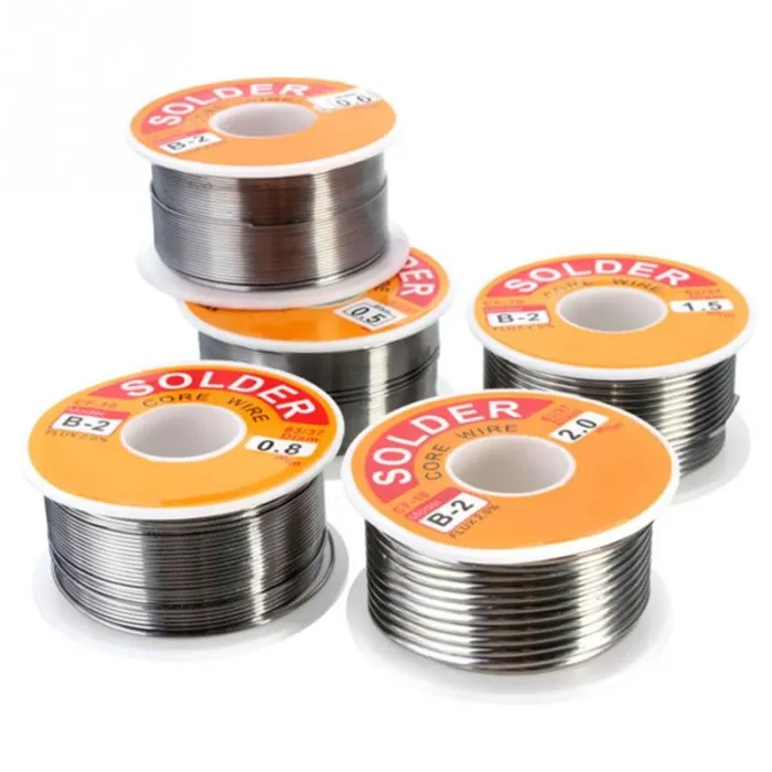 0,6/0,8/1/1,2 – 63/37 Kolophoniumkern – Flussmittel 2,0 % – Zinndraht – Lötdraht – 50 g – 100 g