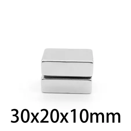 N35 - neodymmagnet - stærk rektangulær blok - 30mm * 20mm * 10mm