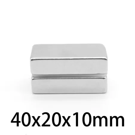N35N35 - imán de neodimio - bloque rectangular resistente - 40 mm * 20 mm * 10 mm