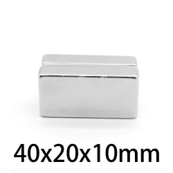 N35 - ímã de neodímio - bloco retangular forte - 40mm * 20mm * 10mm