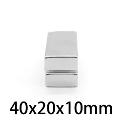 N35N35 - imán de neodimio - bloque rectangular resistente - 40 mm * 20 mm * 10 mm