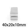 N35N35 - imán de neodimio - bloque rectangular resistente - 40 mm * 20 mm * 10 mm